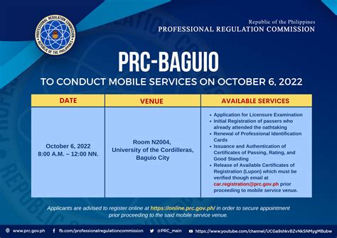 professional regulation commission - baguio city